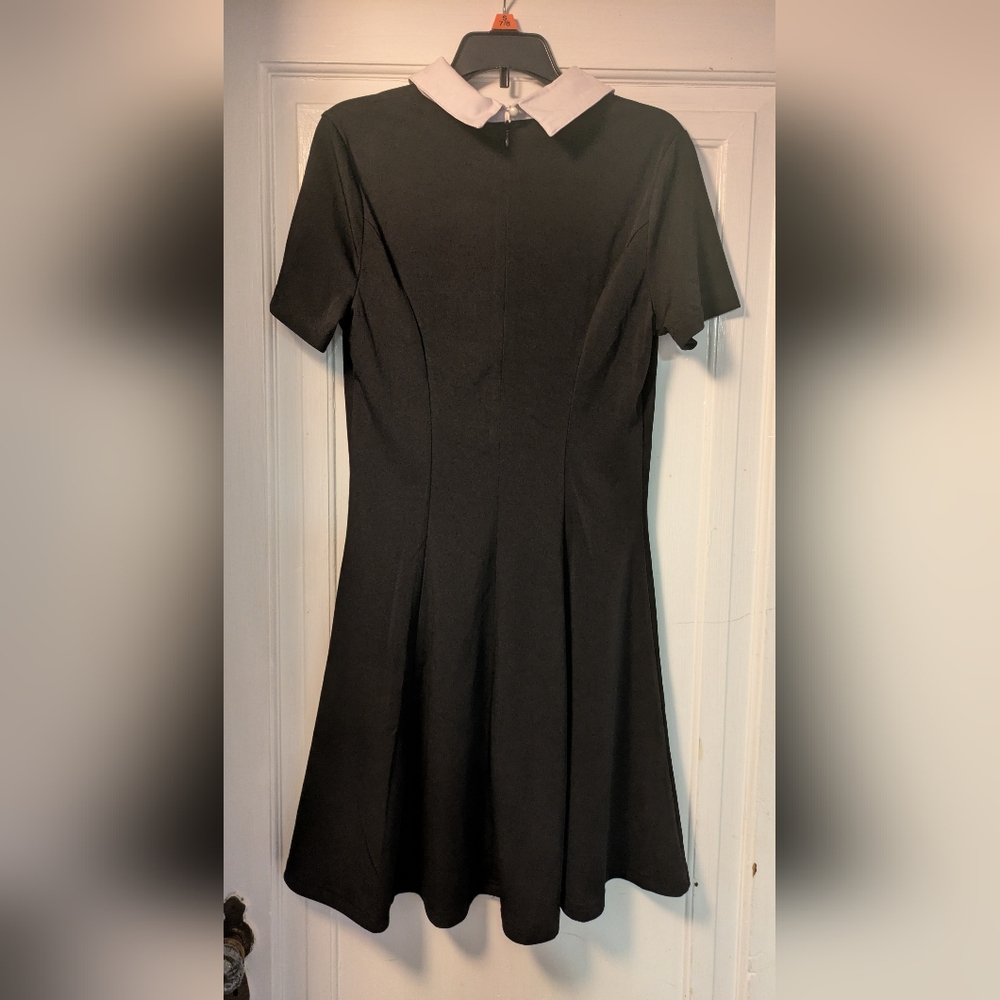 Wednesday Addams Allegra K Black and White Dress - Picture 2 of 4